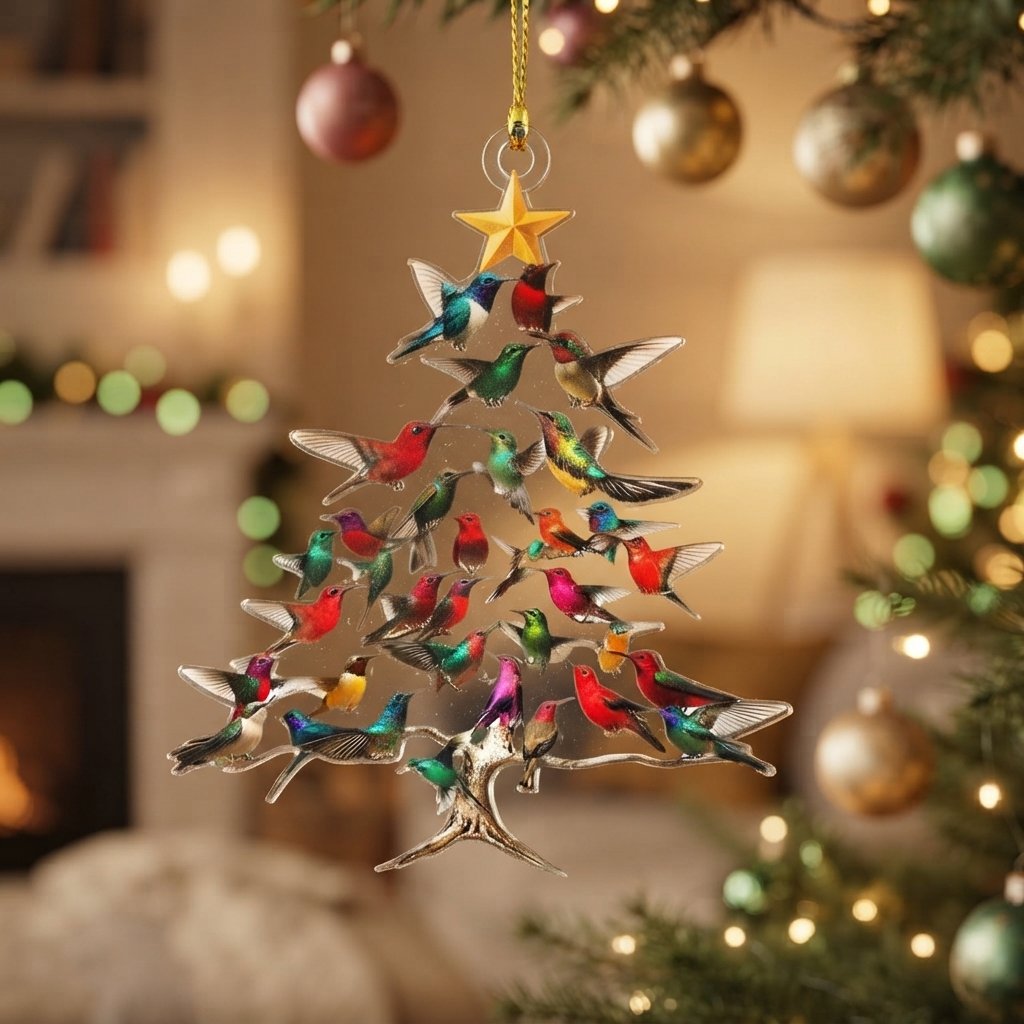 Hummingbird Christmas Tree Ornament