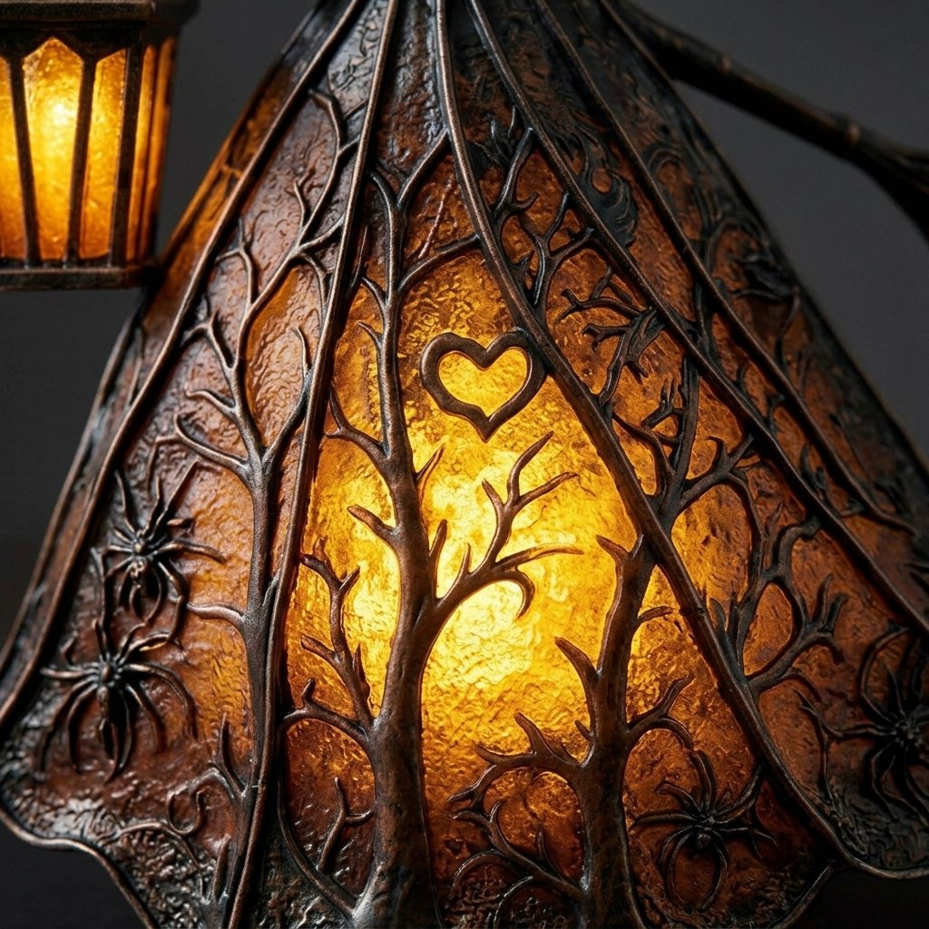 Illuminated Witch Figurine Halloween Lantern with LED Glow