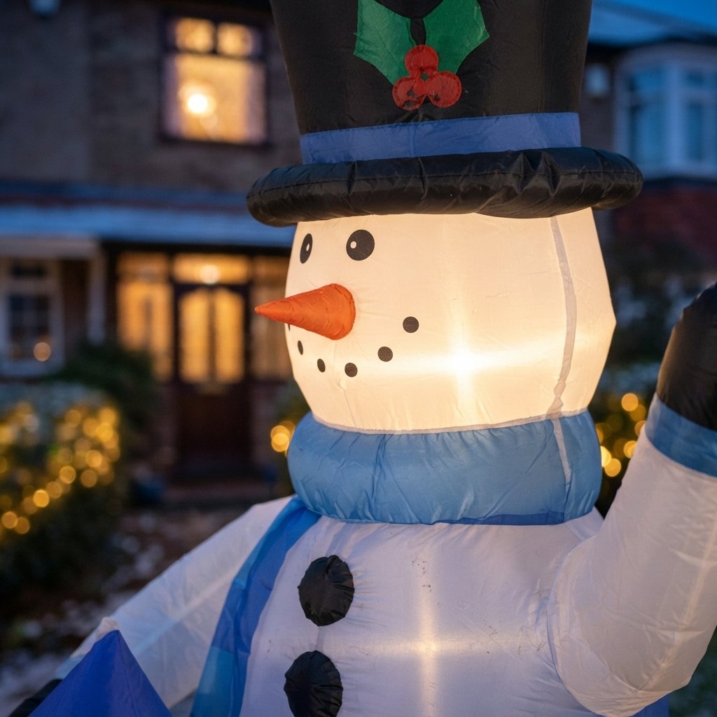 Inflatable Snowman Family with LED Lights