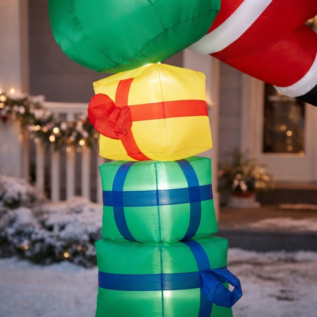 Inflatable Tumbling Santa with LED Lights