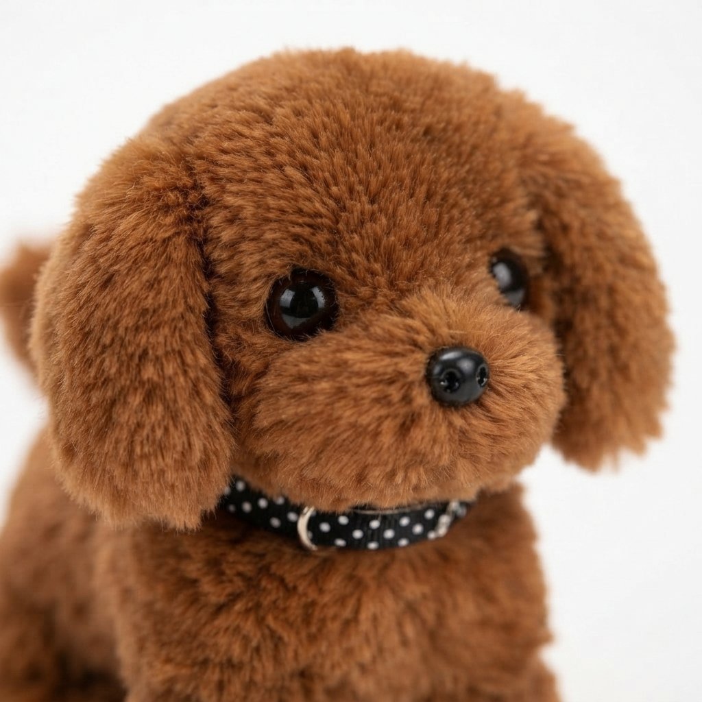 Interactive Plush Puppy with Polka-Dot Collar