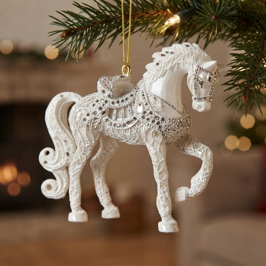 Jewelled Horse Christmas Tree Ornament