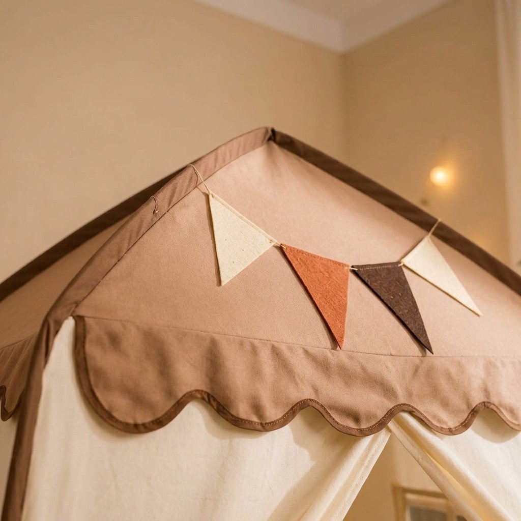 Kids Play Tent with Brown Canopy