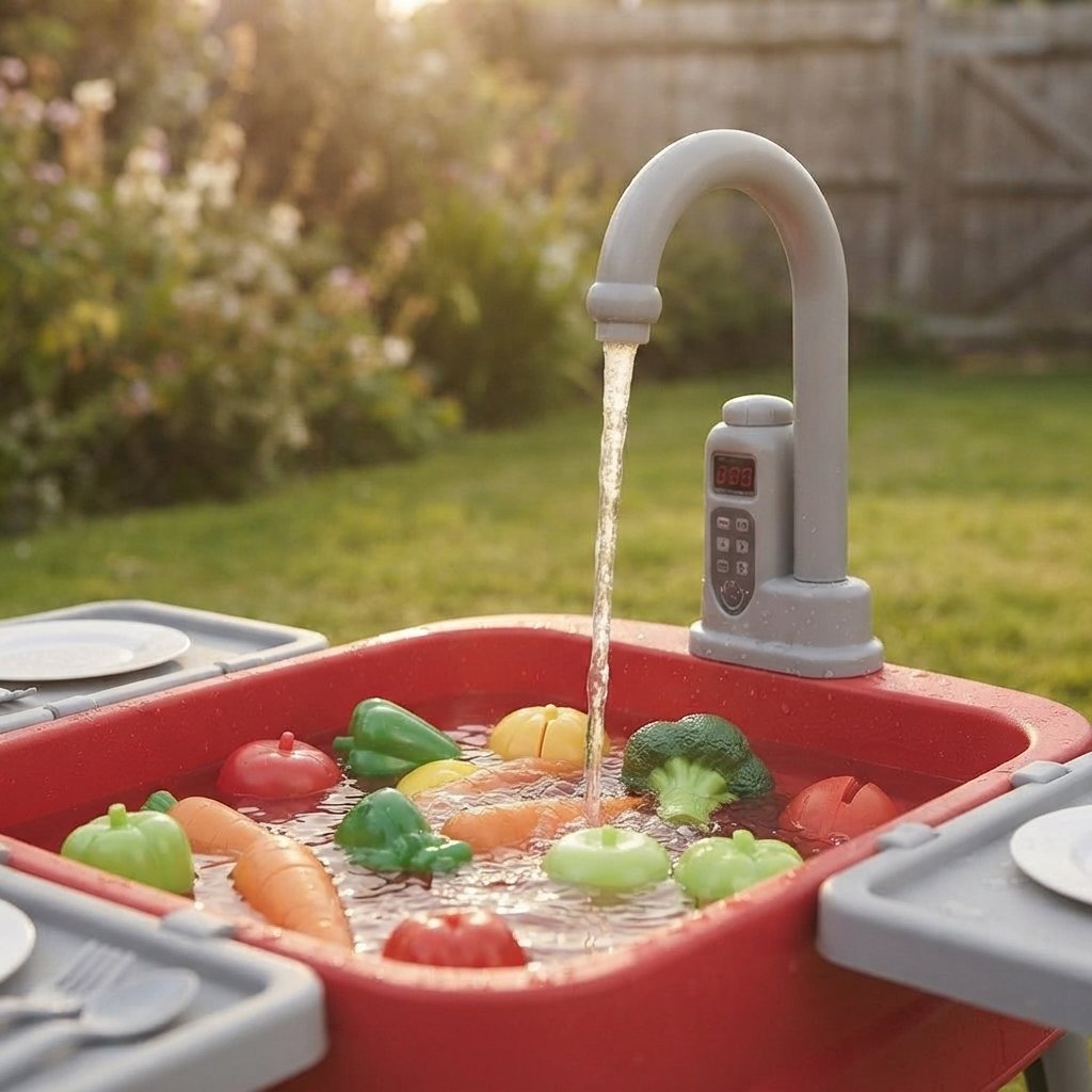 Kids' Water Activity Table with Working Tap