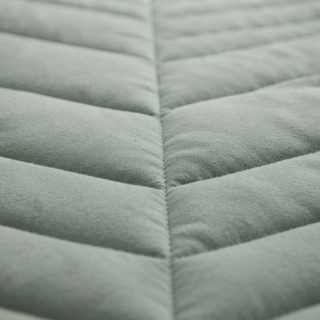 Leaf-Shaped Quilted Baby Play Mat