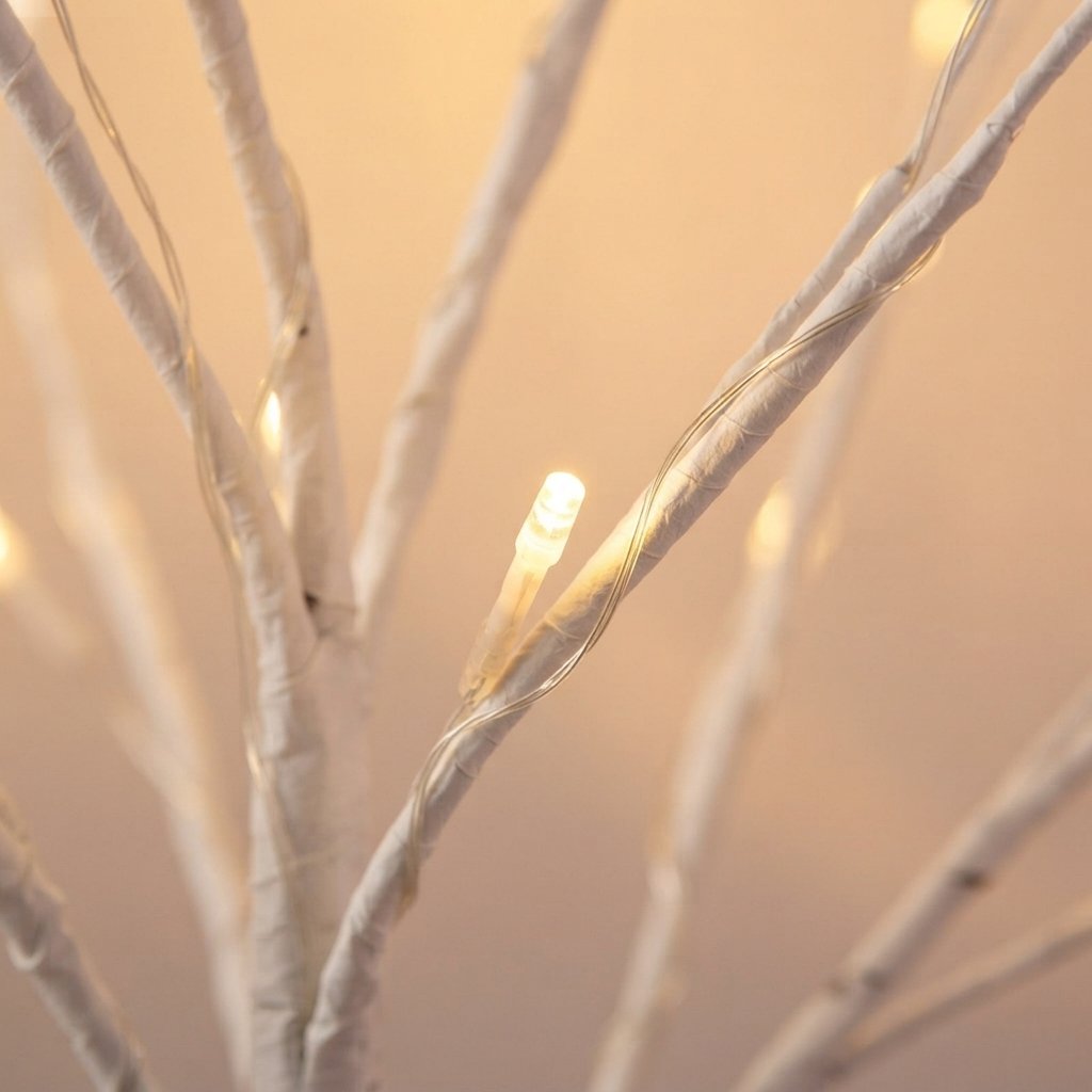 LED Birch Twig Tree with Warm White Lights