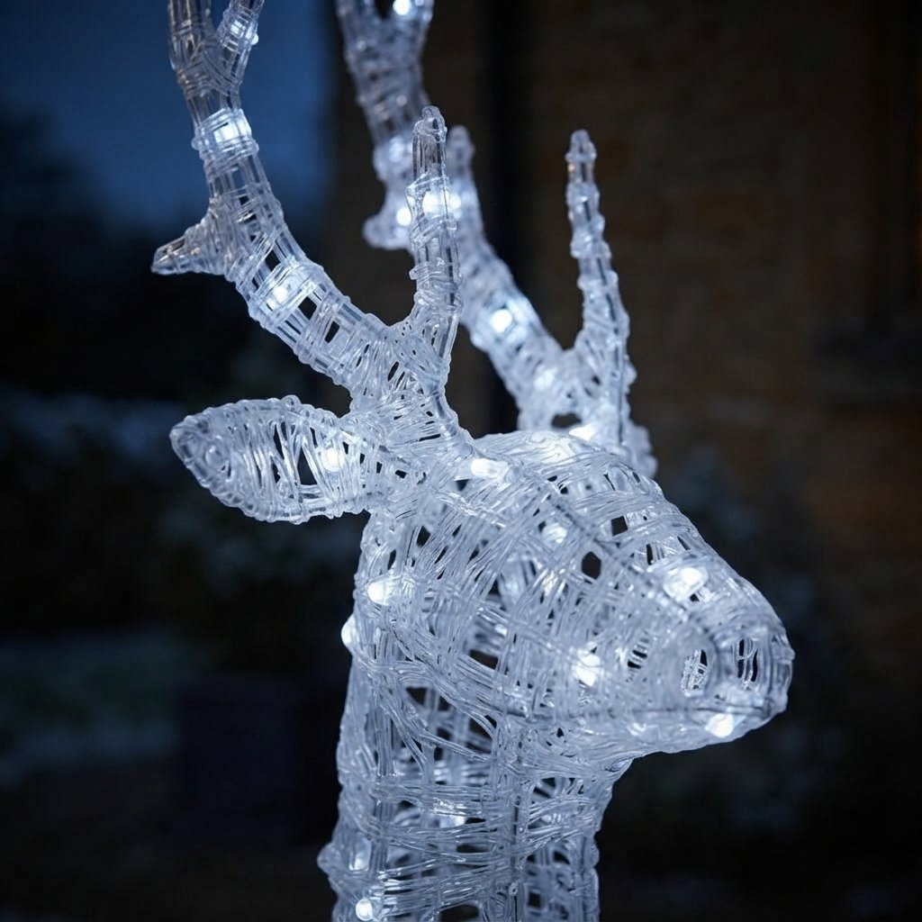 LED Reindeer Family – Acrylic Garden Set