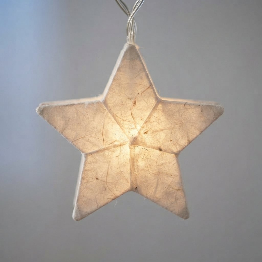 Paper Star LED Fairy Lights, Warm White