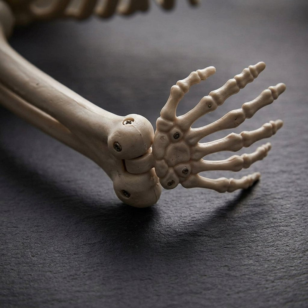 Posable Halloween Skeleton Decoration with Movable Joints and Hanging Design