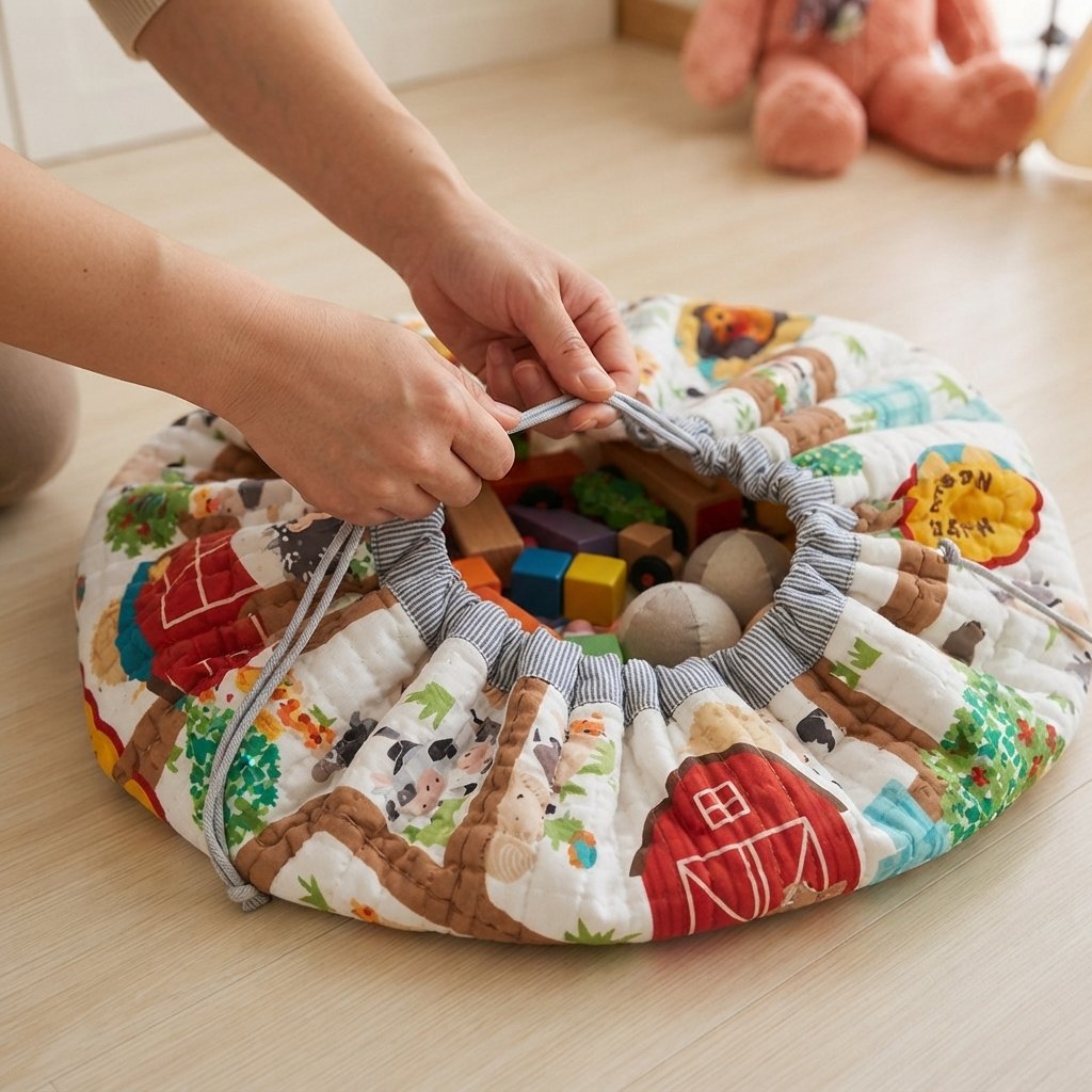 Quilted Farm Maze Baby Play Mat