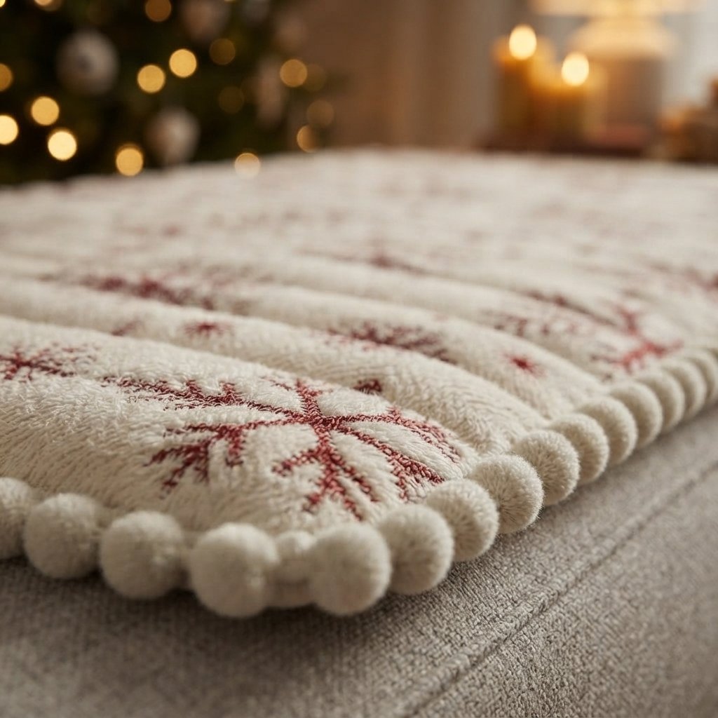 Quilted Snowflake Sofa Seat Cover