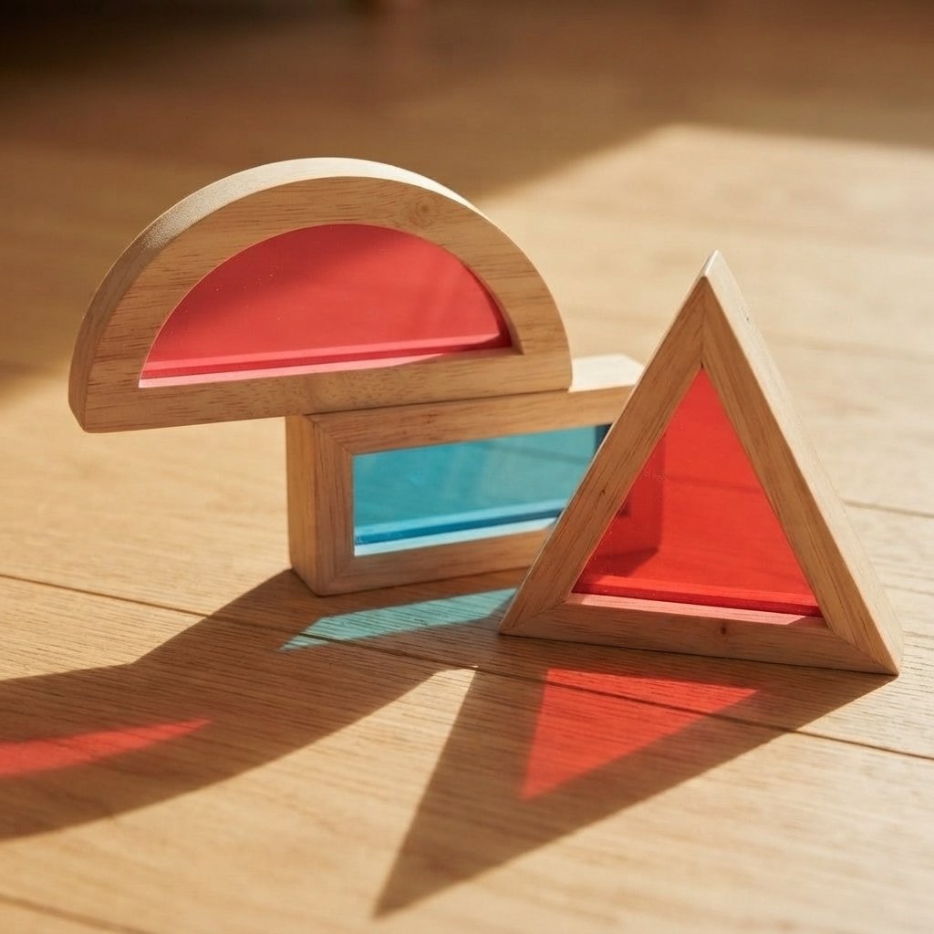 Rainbow Wooden Blocks with Colour Panels