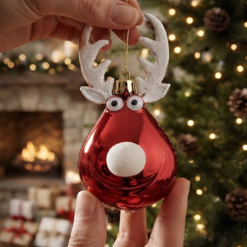 Reindeer Bauble Set of 2