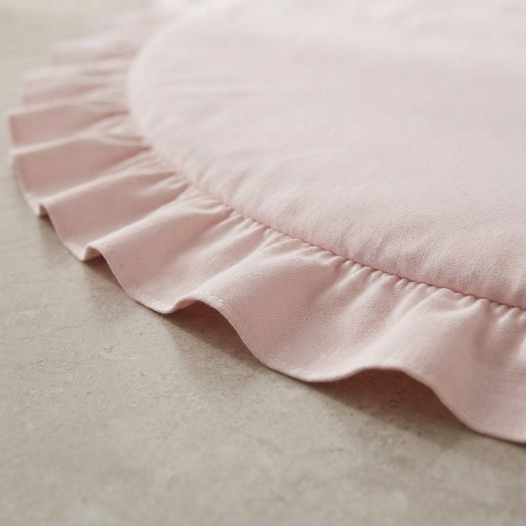 Round Baby Play Mat with Ruffled Edge