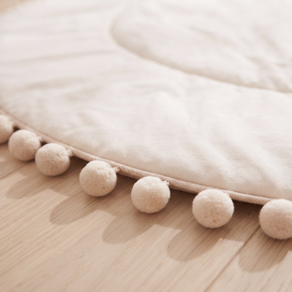 Round Cotton Pom Pom Play Mat