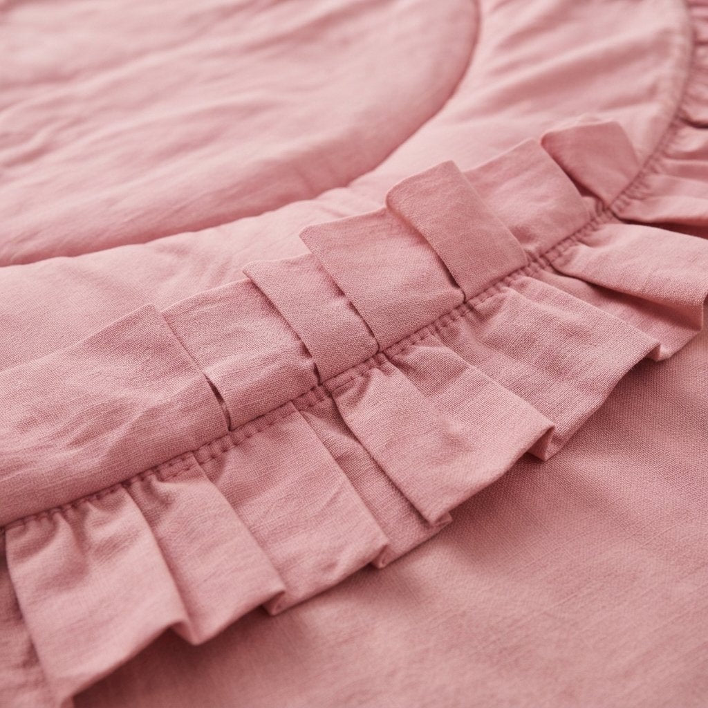 Round Ruffle Playmat in Rose
