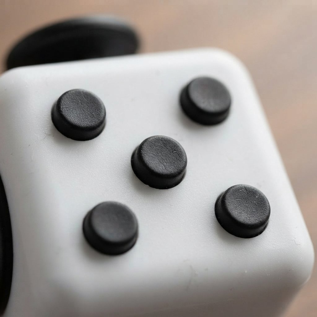 Sensory Fidget Cube – White & Black