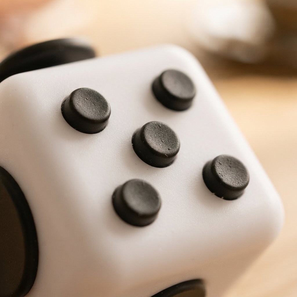 Sensory Fidget Cube with Buttons & Dial