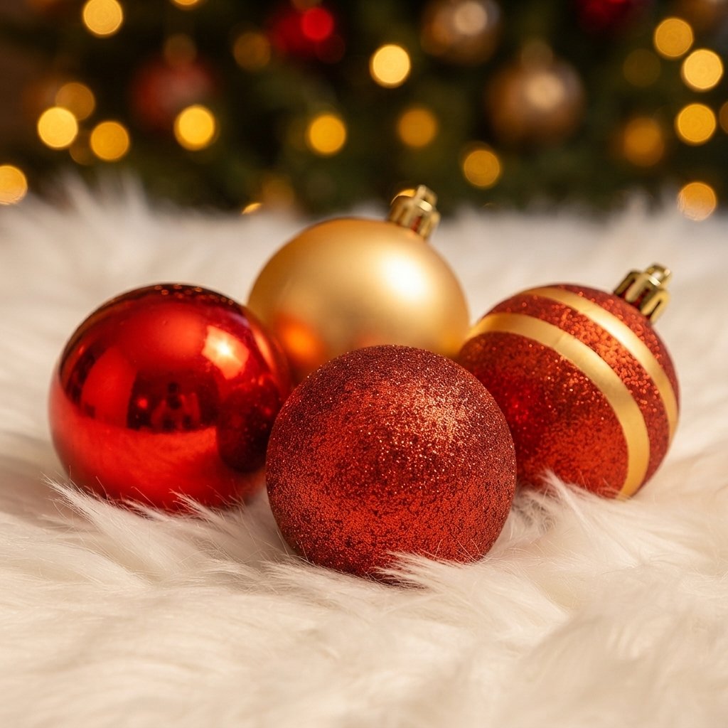 Shatterproof Christmas Baubles Set of 50