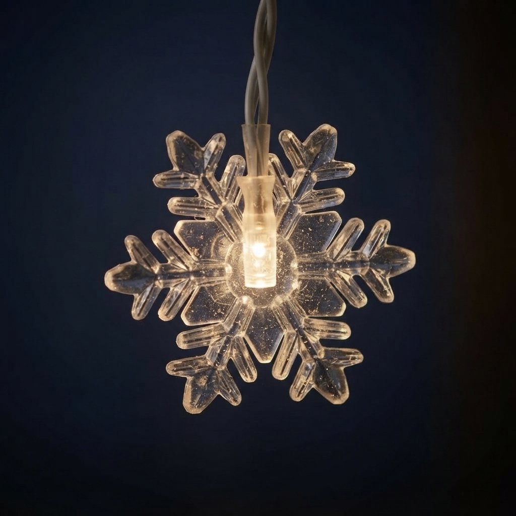 Snowflake Curtain Fairy Lights, 10.5 ft