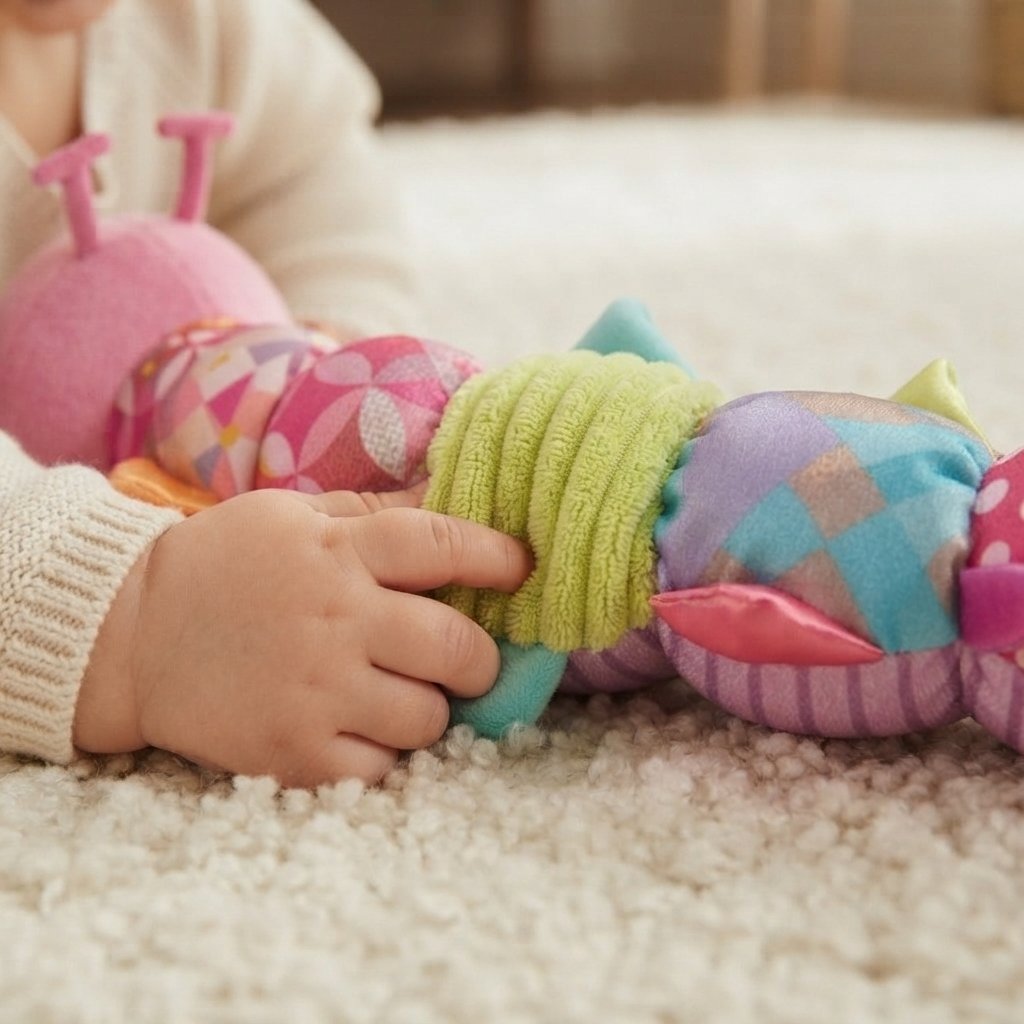 Soft Caterpillar Rattle & Musical Toy