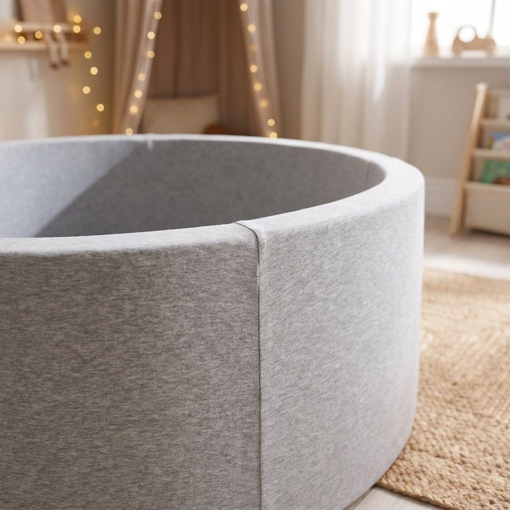 Soft Foam Ball Pit in Light Grey