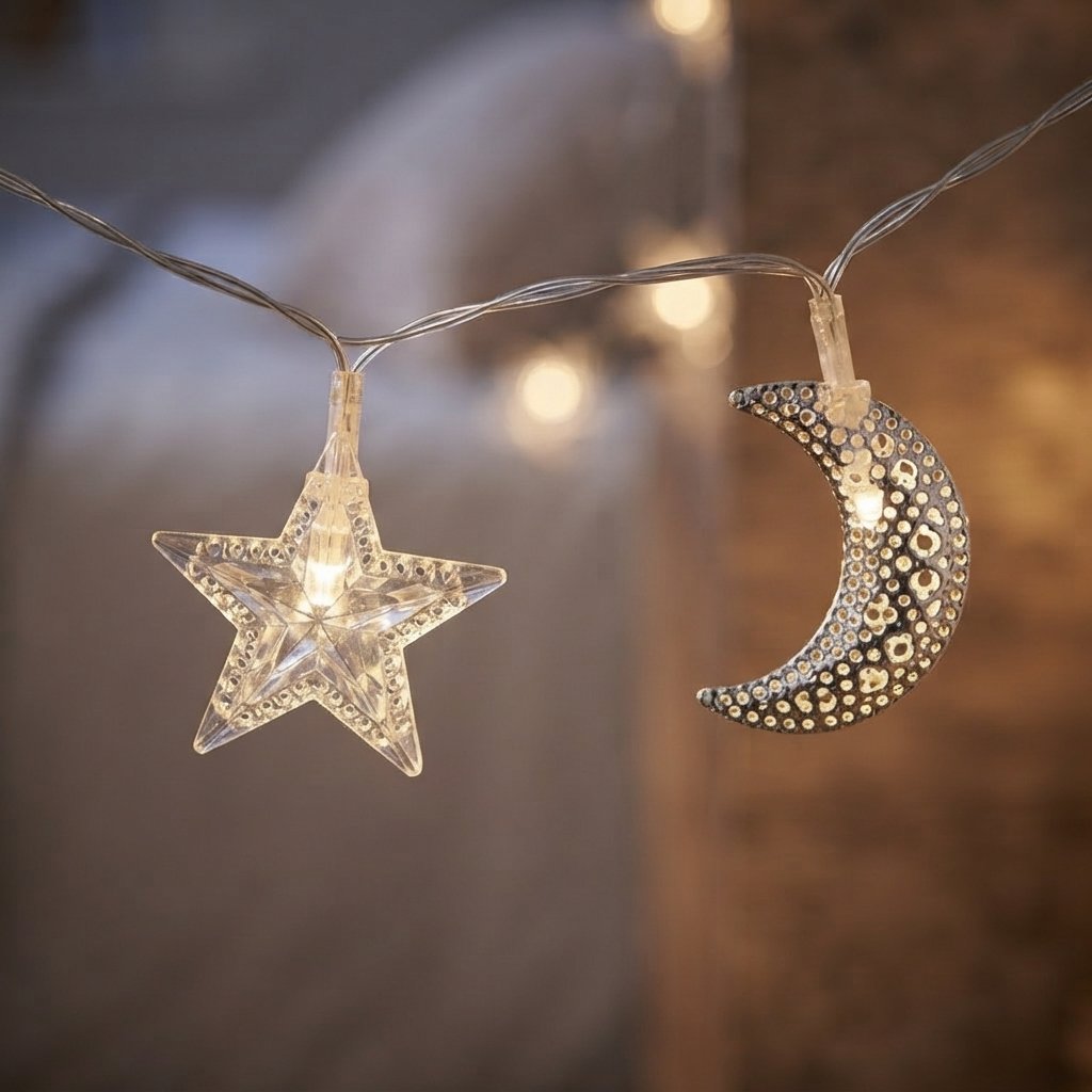 Star & Moon LED Fairy Lights, Warm White