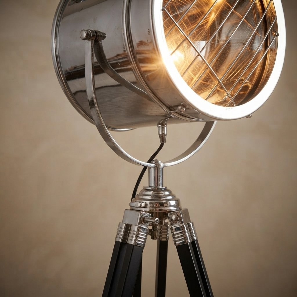 Tripod Floor Lamp with Spotlight Head