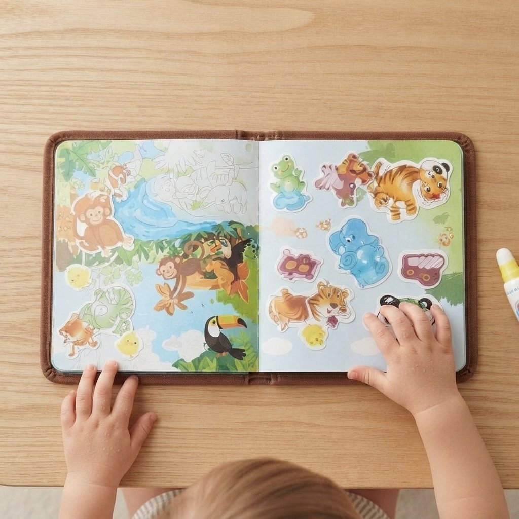 Water Drawing Busy Book with Reusable Stickers