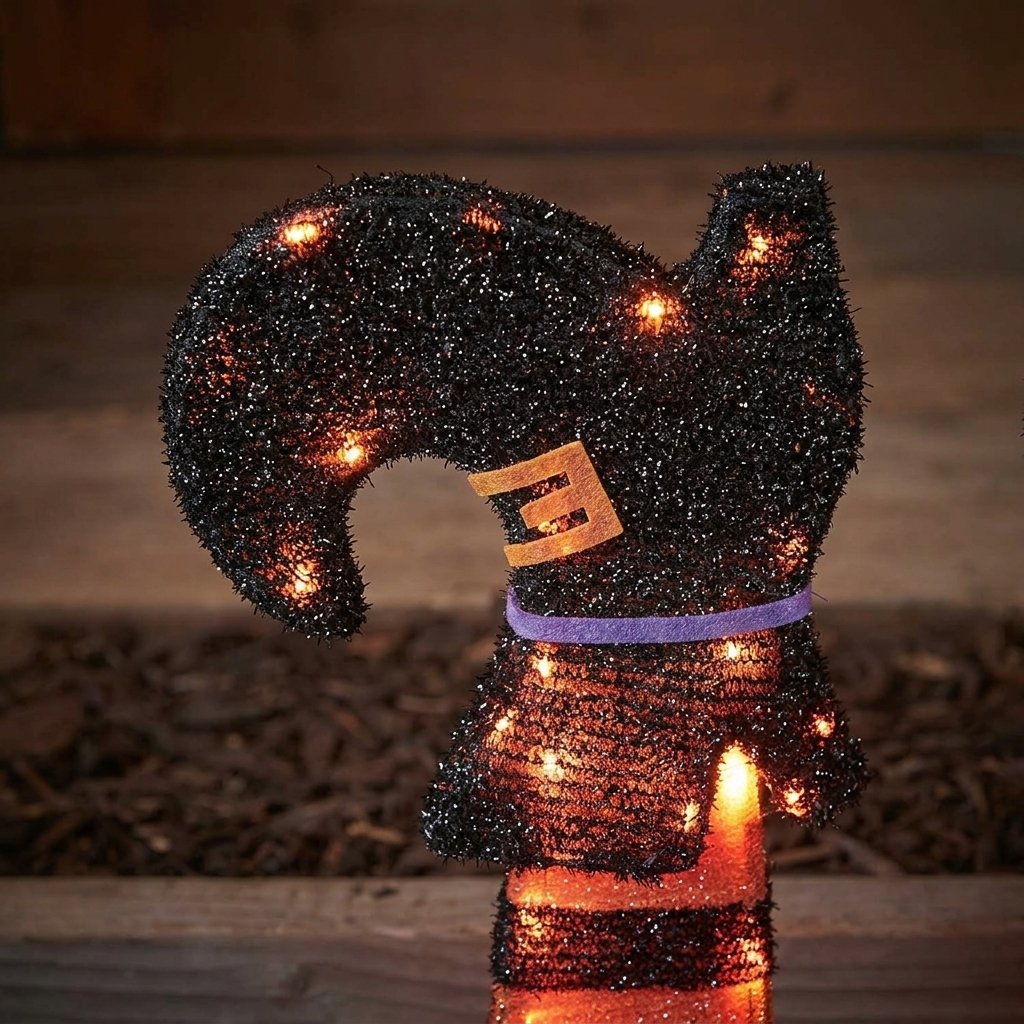 Witch's Legs Halloween Garden Stake Lights – Set of 2