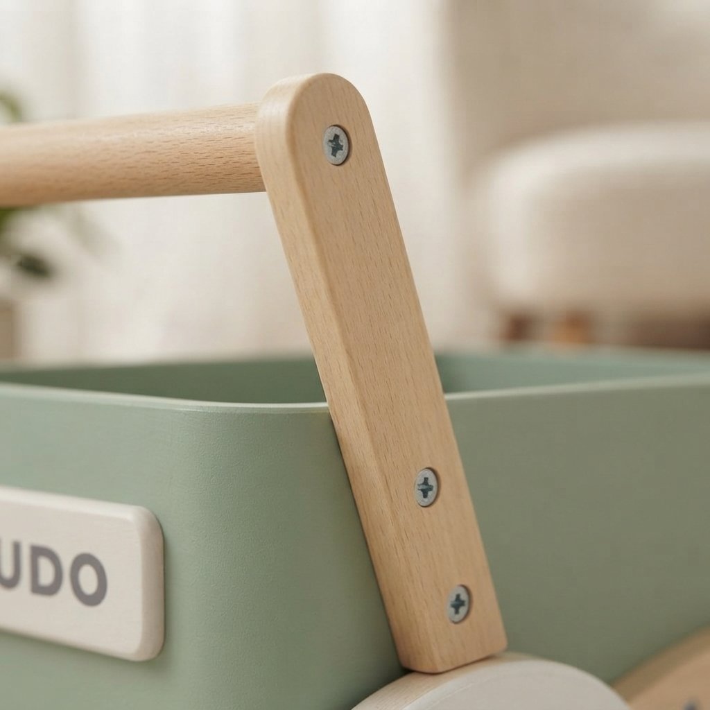 Wooden Baby Push Walker – Sage Green
