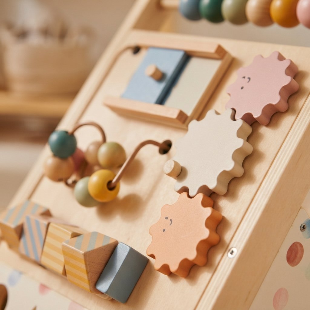 Wooden Baby Walker with Activity Board