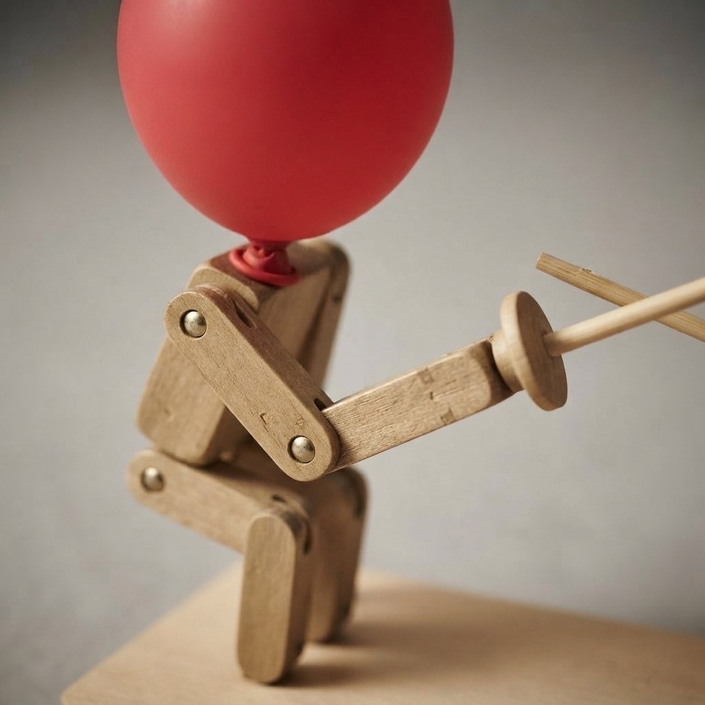 Wooden Balloon Fencing Game for Two
