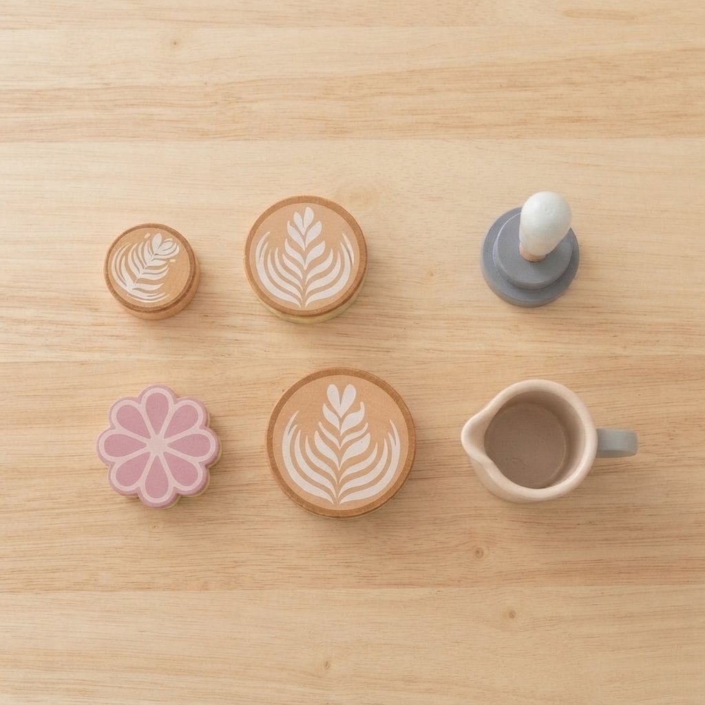 Wooden Café Play Set with Accessories