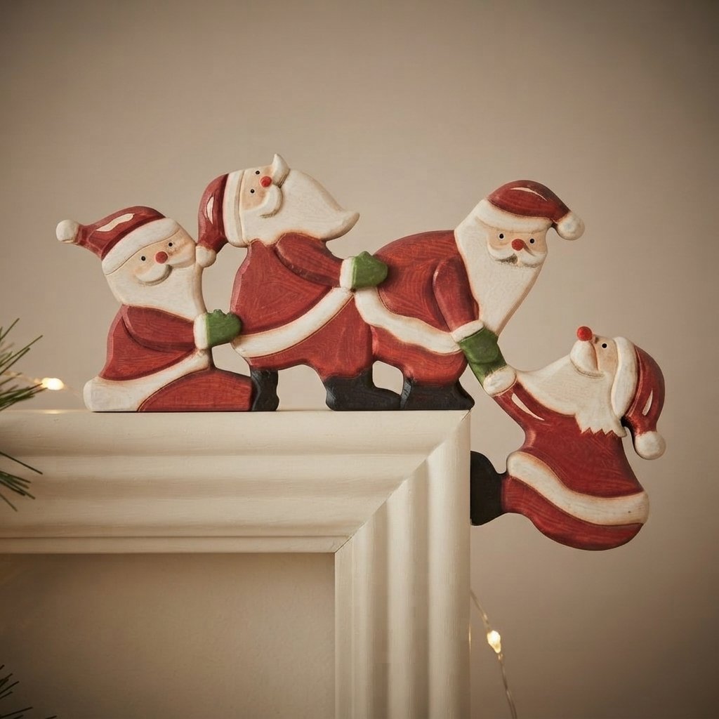 Wooden Christmas Door Frame Decoration