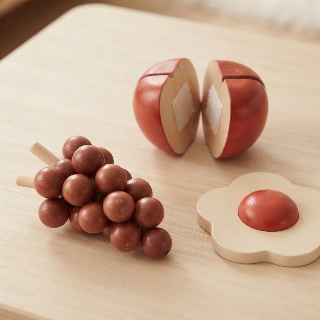 Wooden Cut & Play Food Set for Toddlers
