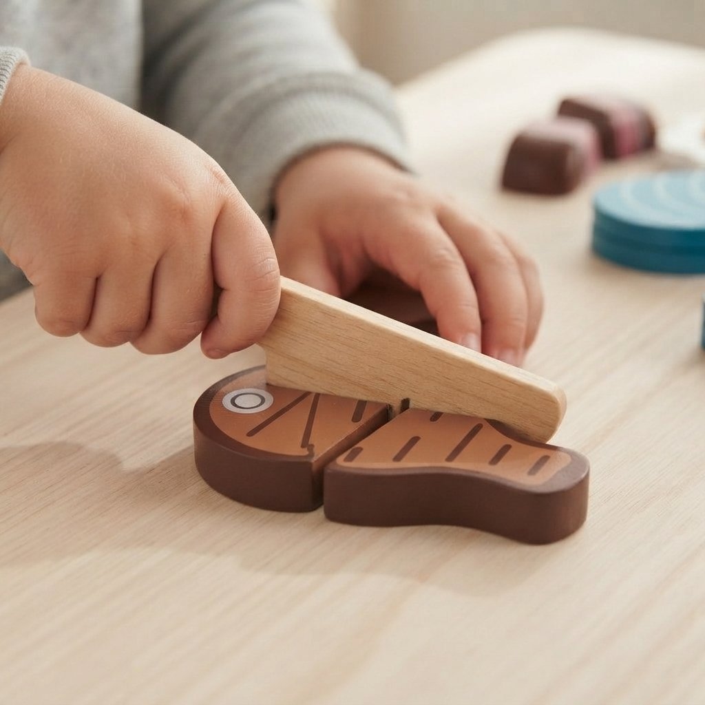 Wooden Meat & Fish Play Food Set