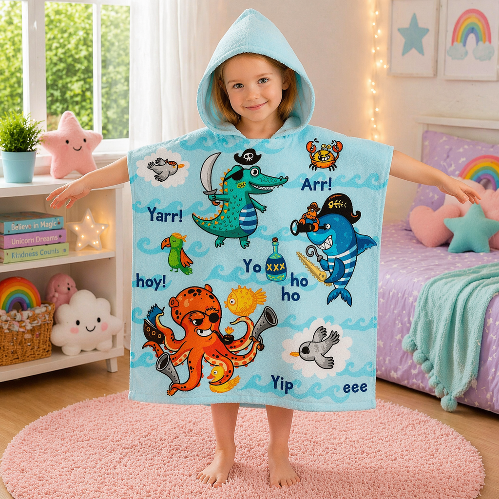 Kids Hooded Bath Towel
