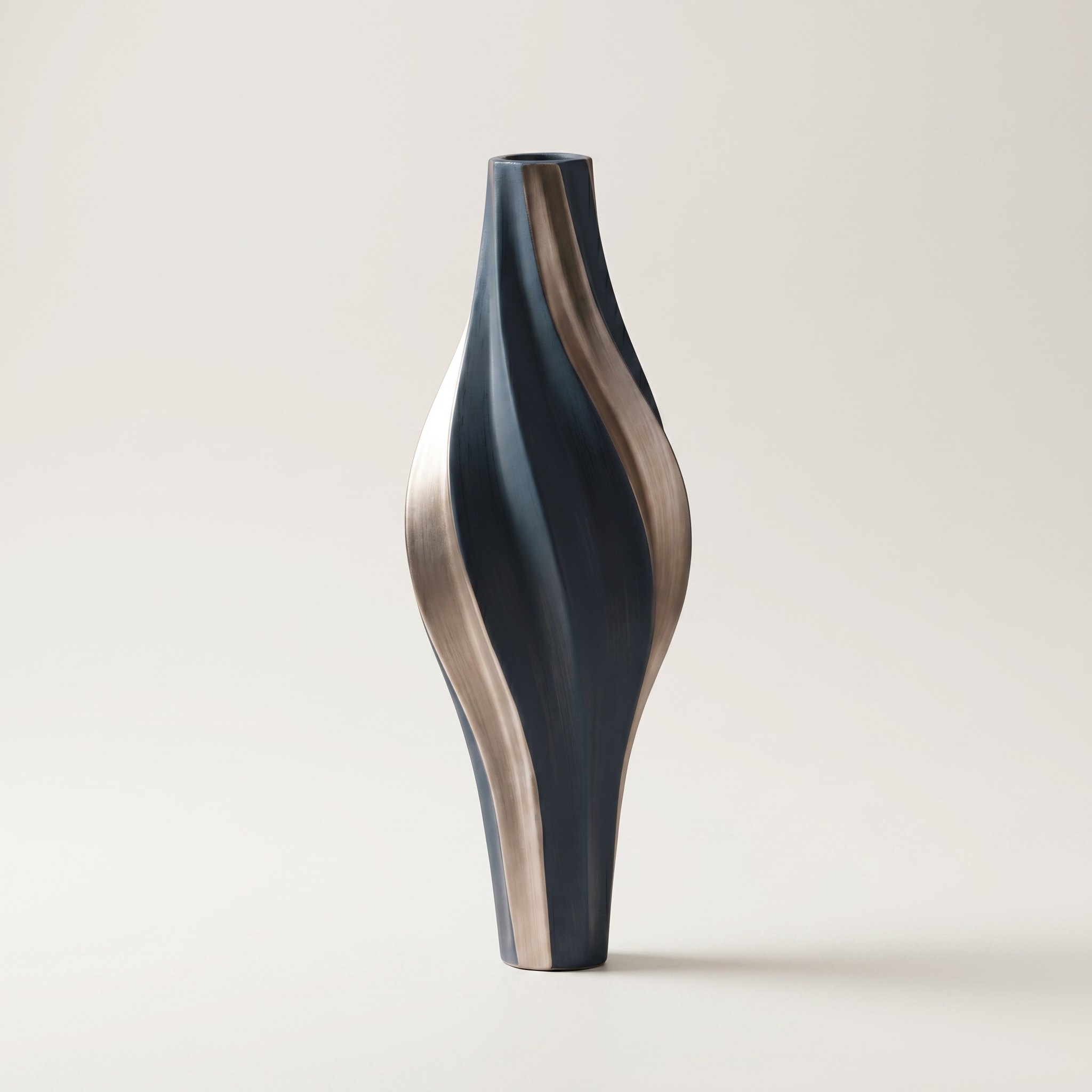 Modern Twisted Ceramic Vase for Living Room, Office & Home Décor