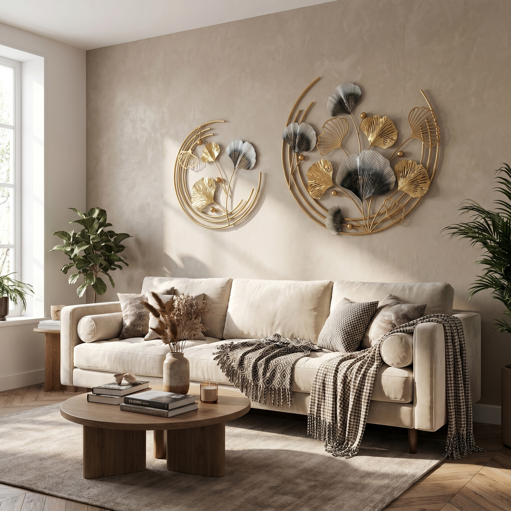 Metal Wall Art Décor for Living Room, Bedroom & Hallway Decoration