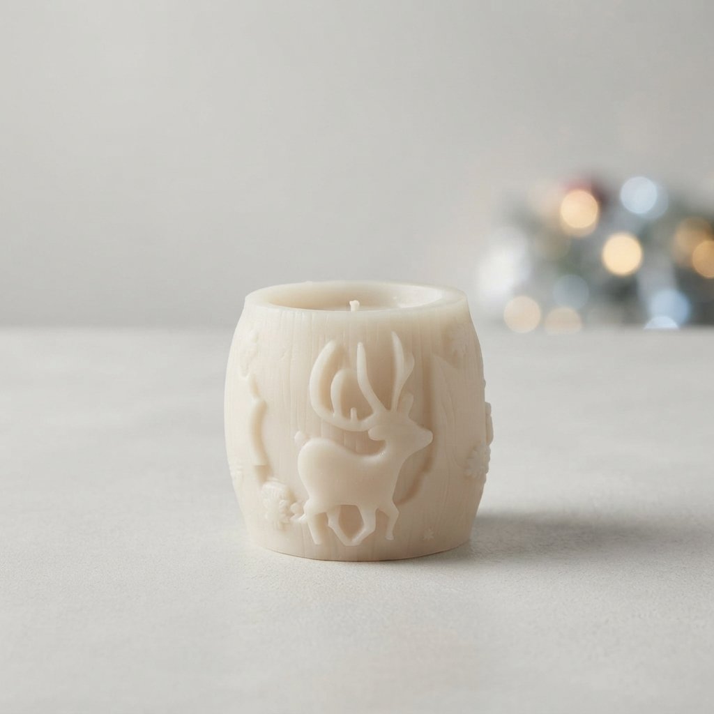 3D Festive Elk Silicone Candle Mould — A mould