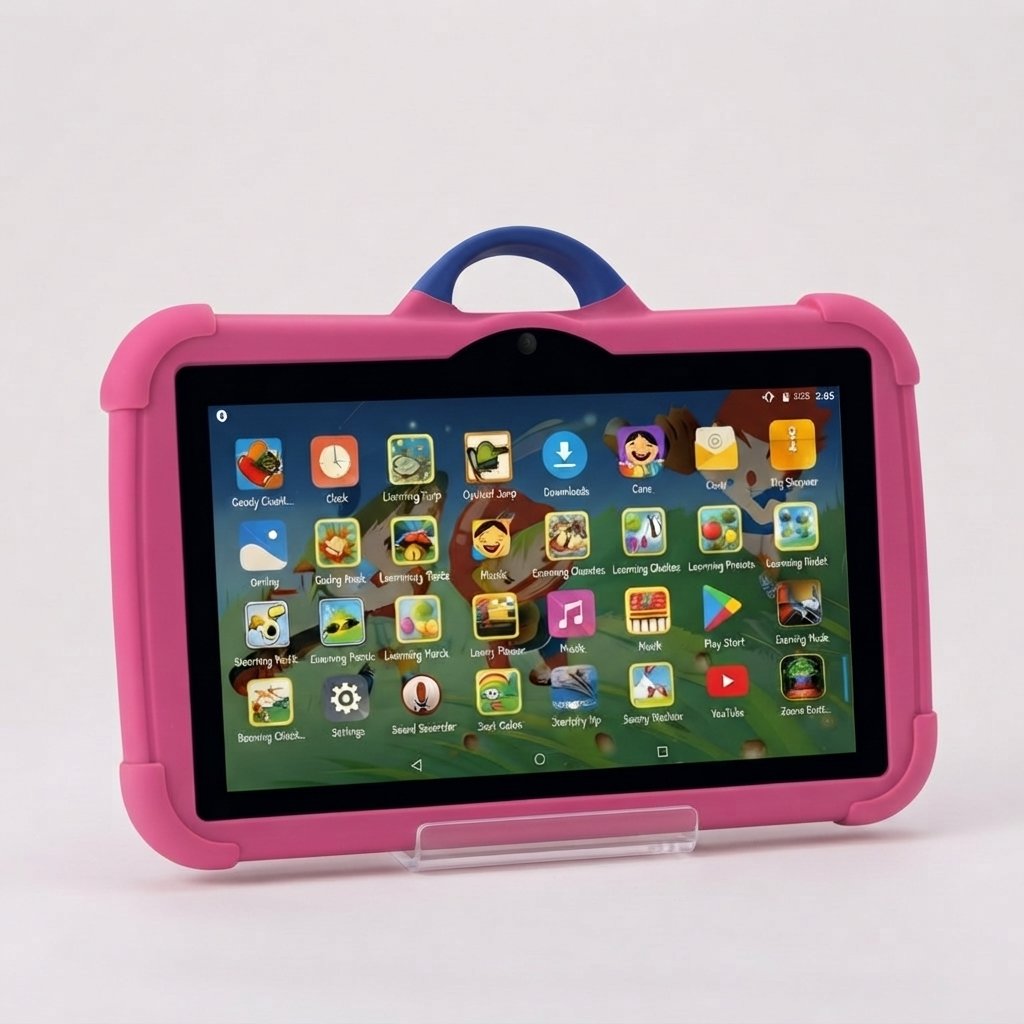 7-inch Kids Learning Tablet with Case — Pink