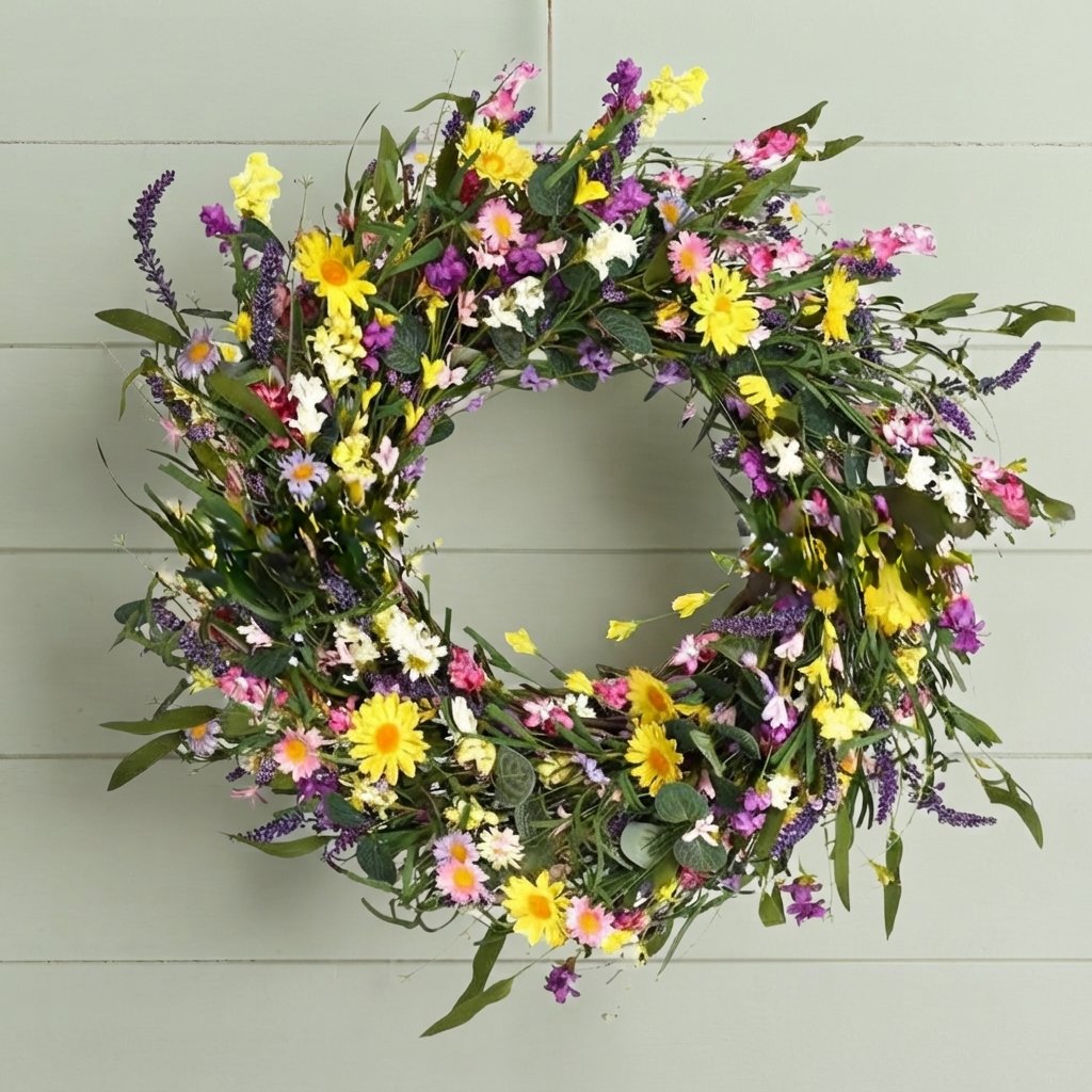 Artificial Wildflower Wreath — Style 1