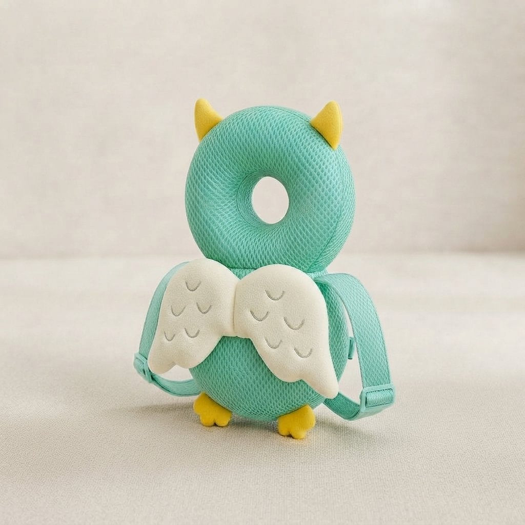 Baby Head Cushion with Adjustable Straps — Owl