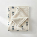 Baby Pushchair Blanket with Sherpa Lining — Grey Bunny