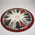 Buffalo Check Patchwork Christmas Tree Skirt — 91.44 cm / 36 in Round