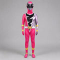 Children's Superhero Full-Body Costume Jumpsuit with Integrated Hood Mask, Gloves and Feet — Pink