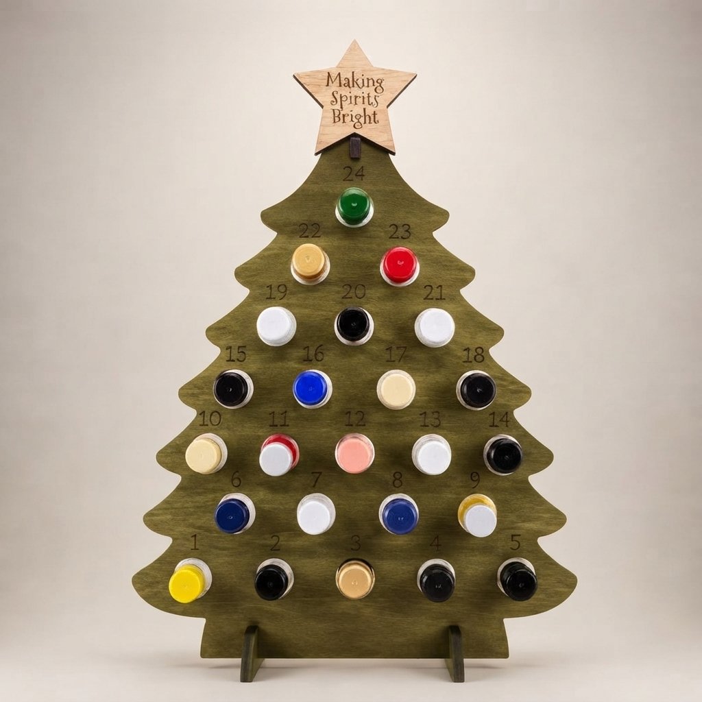 Christmas Tree Bottle Advent Calendar — Olive