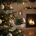 Clear Fillable Christmas Baubles Set — 24 Pieces