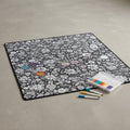 Colour-In Plush Blanket – Washable — Flowers